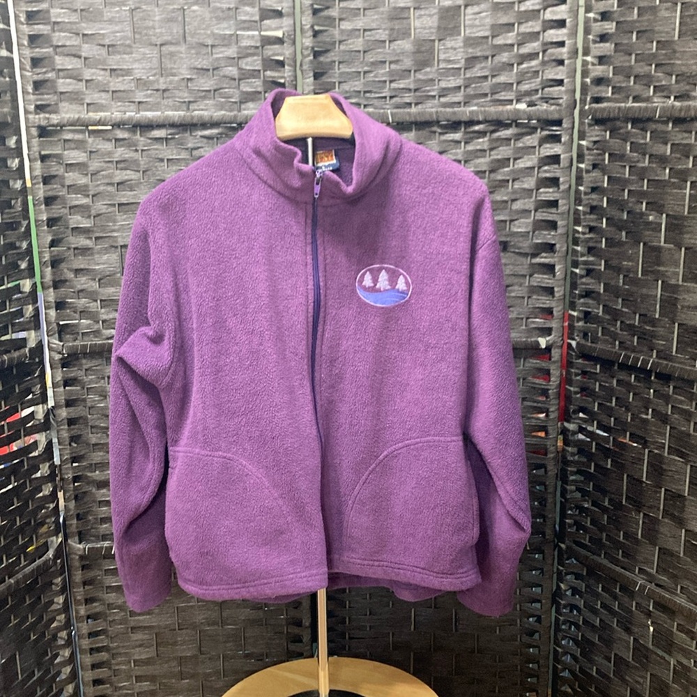 Purple Fleece Jacket with Logo